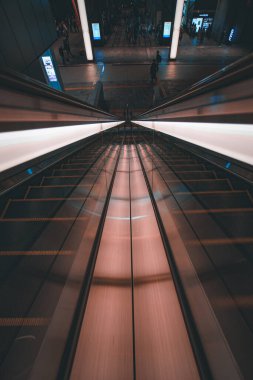 Escalator (business image). Shooting Location: Shinjuku-ku, Tokyo