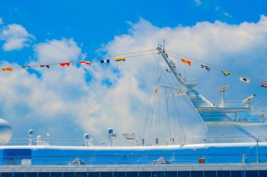 Asuka 2 (a luxury cruise ship anchored in Yokohama). Shooting Location: Naka -ku, Yokohama -shi