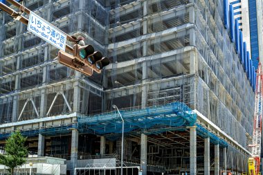 High -rise building construction site. Shooting Location: Nishi -ku, Yokohama