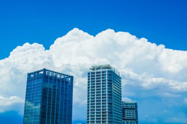 Summer entrance clouds and Minato Mirai. Shooting Location: Yokohama-city kanagawa prefecture