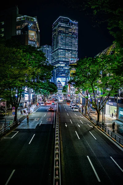 Shibuya Scramble Square Night View Shooting Location Shibuya Tokyo — Stok fotoğraf