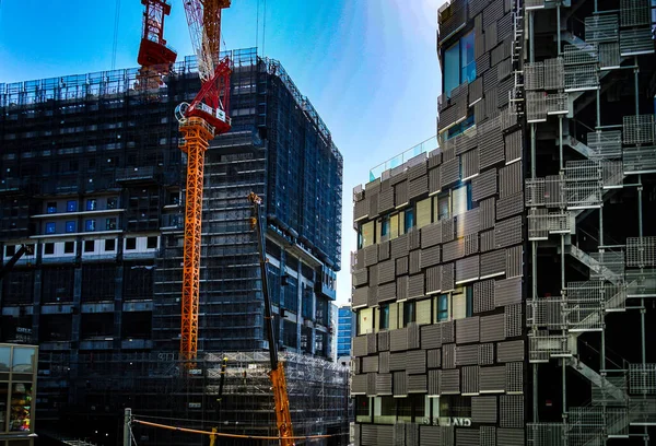 High Rise Building Construction Site Shooting Location Nishi Yokohama — 스톡 사진