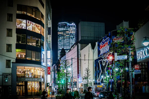 Shibuya Scramble Square Night View Shooting Location Shibuya Tokyo — Stok fotoğraf