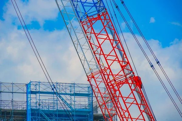 Large Crane Framework Shooting Location Yokohama City Kanagawa Prefecture — Zdjęcie stockowe