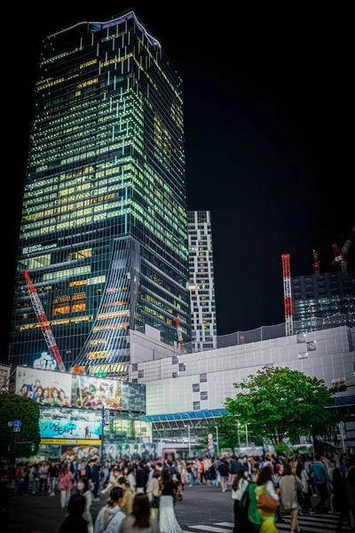 Shibuya Scramble Square Night View Shooting Location Shibuya Tokyo — Fotografia de Stock