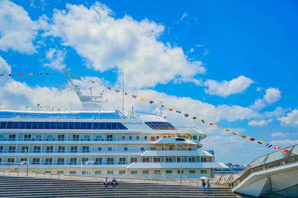 Asuka Luxury Cruise Ship Anchored Yokohama Shooting Location Naka Yokohama — Stock Photo, Image