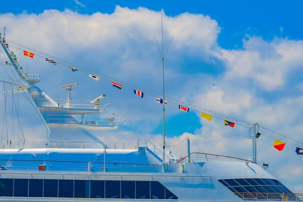 Asuka Luxury Cruise Ship Anchored Yokohama Shooting Location Naka Yokohama — Fotografia de Stock