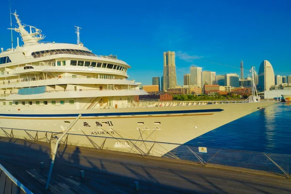 Asuka Luxury Cruise Ship Anchored Yokohama Shooting Location Naka Yokohama — Stockfoto