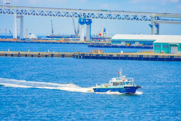 Yokohama Port Bay Bridge Shooting Location Yokohama City Kanagawa Prefecture — 图库照片