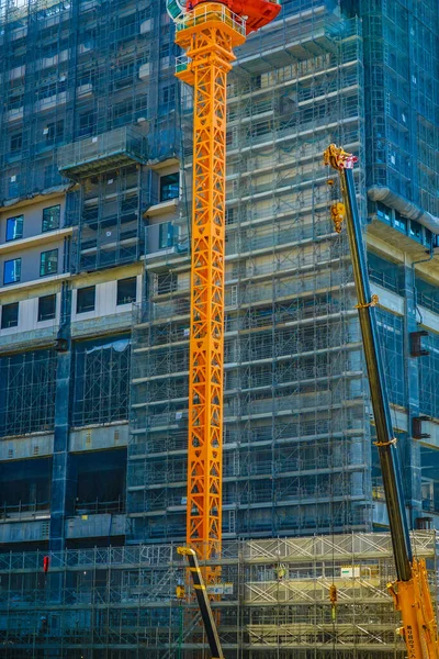 High Rise Building Construction Site Shooting Location Nishi Yokohama — Stock fotografie
