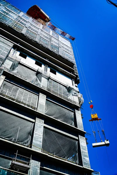 High Rise Building Construction Site Shooting Location Nishi Yokohama — ストック写真