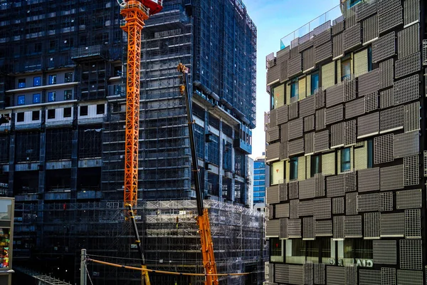 High Rise Building Construction Site Shooting Location Nishi Yokohama — Stockfoto