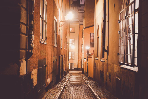 The streets of Scandinavian Stockholm. Shooting Location: Sweden, Stockholm