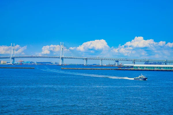 Yokohama Bay Bridge Natsuka Shooting Location Yokohama City Kanagawa Prefecture — стоковое фото