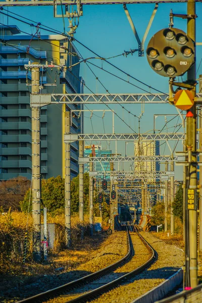 Image Track Rails Shooting Location Ota Tokyo — Fotografia de Stock