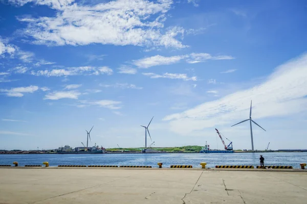 Akita Port Wind Power Generation Shooting Location Akita — Stockfoto
