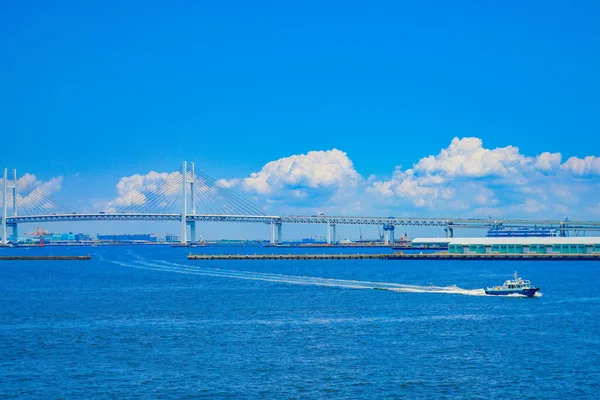 Yokohama Bay Bridge Natsuka Shooting Location Yokohama City Kanagawa Prefecture — Stok fotoğraf
