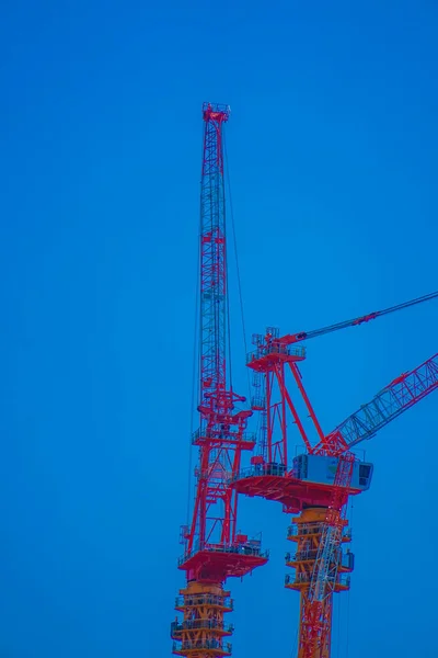 Large Crane Building Construction Site Shooting Location Yokohama City Kanagawa — Zdjęcie stockowe