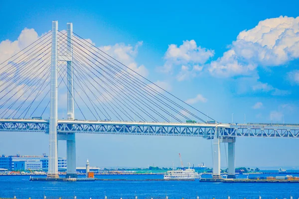 Yokohama Bay Bridge Natsuka Shooting Location Yokohama City Kanagawa Prefecture — стоковое фото