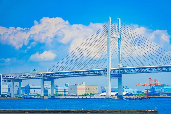 Yokohama Bay Bridge Natsuka Shooting Location Yokohama City Kanagawa Prefecture — Foto Stock