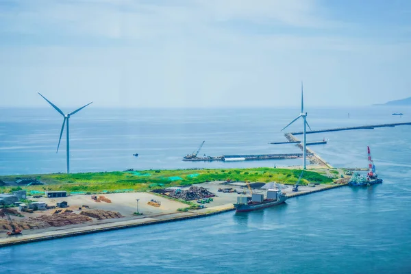 Akita Port Wind Power Generation Shooting Location Akita — Stockfoto