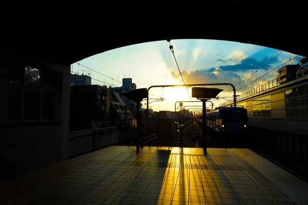 Seibu Tamagawa Line Musashisakai Station Shooting Location Musashino City Tokyo — стокове фото