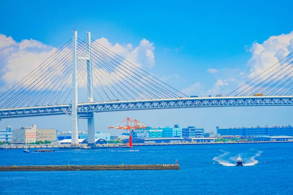 Yokohama Bay Bridge Natsuka Shooting Location Yokohama City Kanagawa Prefecture — Stock Fotó
