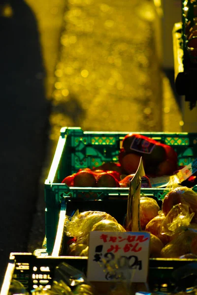 Dusk Greengrocer Shooting Location Nakano Tokyo — 스톡 사진