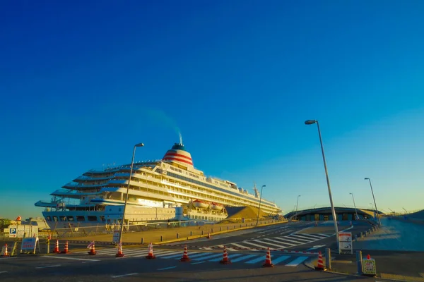 Asuka Luxury Cruise Ship Anchored Yokohama Shooting Location Naka Yokohama — ストック写真