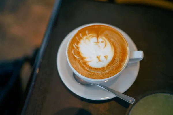 Cafe Latte Latte Art Shooting Location Kanagawa Yokohama —  Fotos de Stock