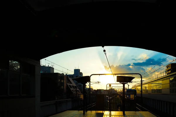 Seibu Tamagawa Line Musashisakai Station Shooting Location Musashino City Tokyo — 스톡 사진