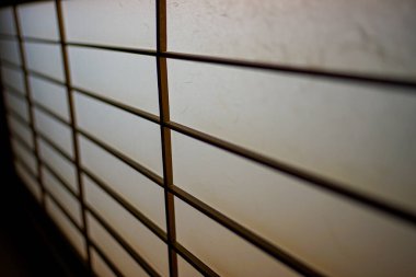 Japon tarzı Shoji odası. Çekim yeri: Kobe şehri, Hyogo Bölgesi