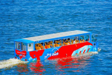 Amfibi Otobüsü (Sky Duck). Çekim yeri: Yokohama-şehir kanagawa ili