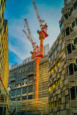 İnşaat halindeki yüksek binalar (Yokohama Tsuruya -cho). Çekim yeri: Yokohama-şehir kanagawa ili