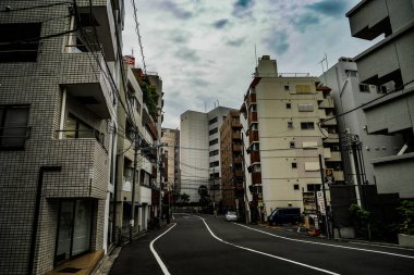 Bulutlu Shibuya Koğuşu. Çekim yeri: Shibuya -ku, Tokyo