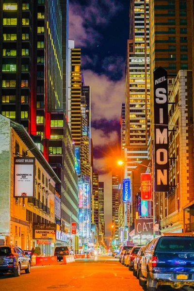 Vue Nuit Sur Ville New York Lieu Tournage New York — Photo