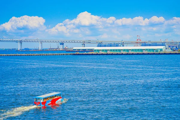 Obojživelný Autobus Sky Duck Místo Střelby Prefektura Yokohama City Kanagawa — Stock fotografie