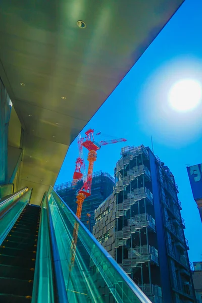 Large Crane Building Construction Site Shooting Location Yokohama City Kanagawa — Stockfoto