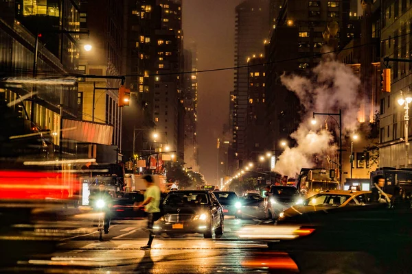 Nachtansicht Der Stadt New York Drehort New York Manhattan — Stockfoto