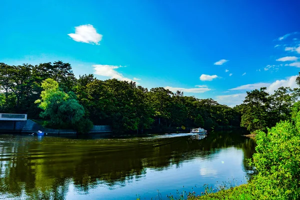 Loď Onumou Shichiman Kameda Gun Hokkaido Umístění Střelby Hokkaido — Stock fotografie