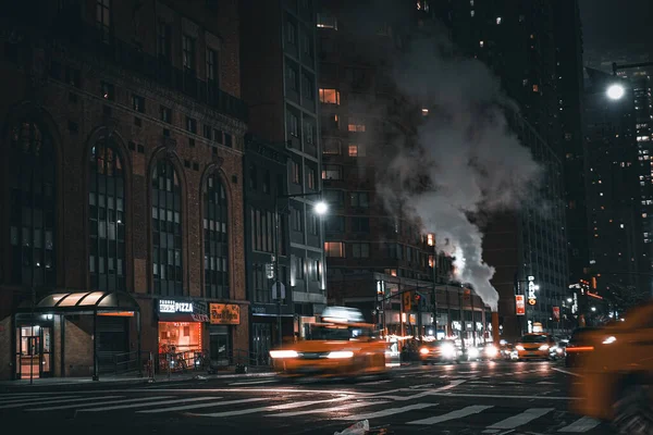 Night View City New York Shooting Location New York Manhattan — Stock Photo, Image