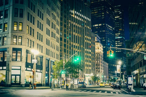 Νυχτερινή Θέα Της Πόλης Της Νέας Υόρκης Τοποθεσία Νέα Υόρκη — Φωτογραφία Αρχείου