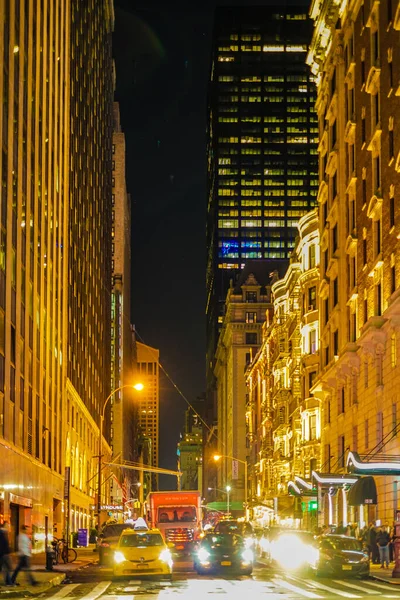 纽约的夜景 射击地点 曼哈顿 — 图库照片