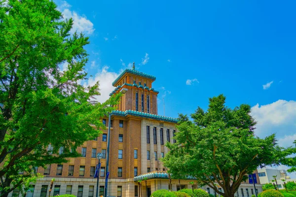 Kanagawa Prefectural Office Vers Groen Schietplaats Naka Yokohama Shi — Stockfoto