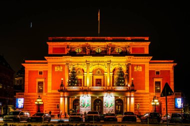 İsveç Stockholm 'ün gece manzarası. Çekim yeri: İsveç, Stockholm