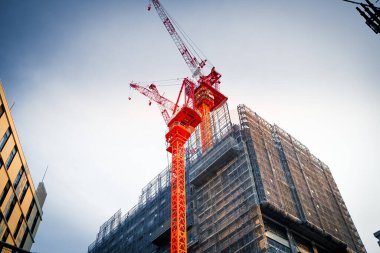 İnşaat halindeki yüksek binalar (Yokohama Tsuruya -cho). Çekim yeri: Yokohama-şehir kanagawa ili