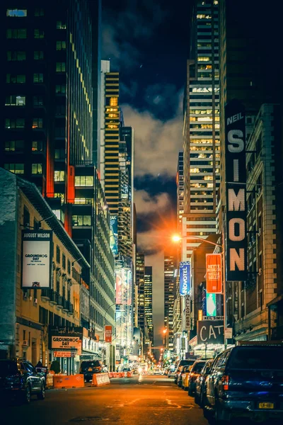 Night View City New York Shooting Location New York Manhattan — Stock Photo, Image