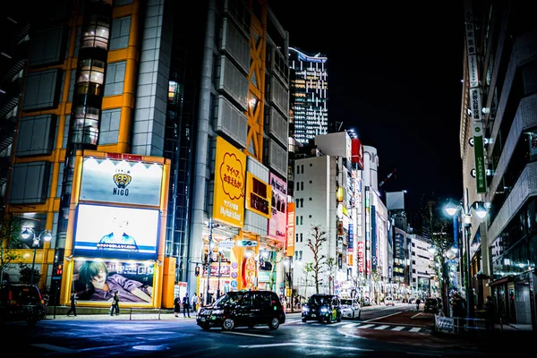 Νυχτερινή Άποψη Shibuya Shibuya Τόκιο Τοποθεσία Shibuya Τόκιο — Φωτογραφία Αρχείου