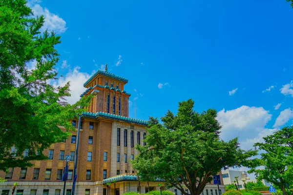 神奈川县办公室和新鲜绿色 射击地点 Naka Yokohama Shi — 图库照片