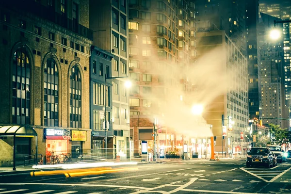 Νυχτερινή Άποψη Νέας Υόρκης Μανχάταν Τοποθεσία Νέα Υόρκη Μανχάταν — Φωτογραφία Αρχείου